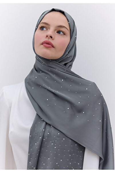Fresh Silky Shawl with Fume Strass Stones