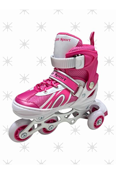 Duman Adjustable Roller Skate - 2 1 1 Lighted Metal Body Training Skate with Bag