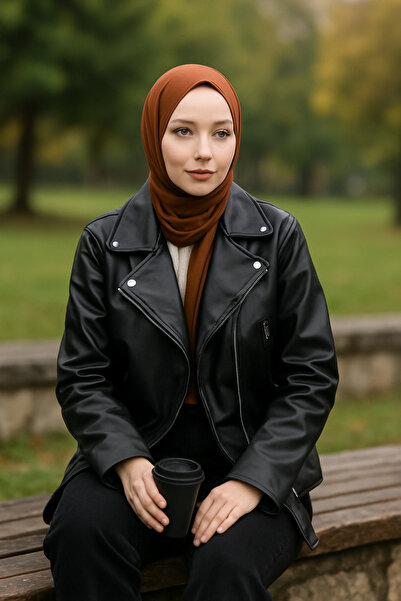 Mero Life Dámská černá kožešina New Season Biker Cool & Casual kožená bunda