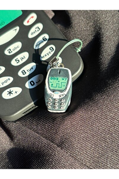 ZephiaStore 3310 Telefon Charmı El Yapımı Minyatür Tuşlu Telefon (Ekranı Kara...