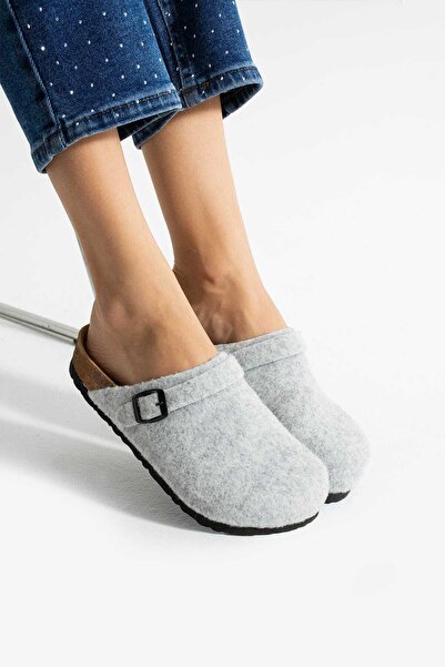 Cozi company Жіночі сірі ортопедичні капці з фетровою підошвою, закриті спереду, для щоденного комфортного носіння вдома