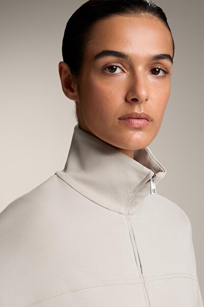 Oysho Long jacket with soft-touch modal and pockets