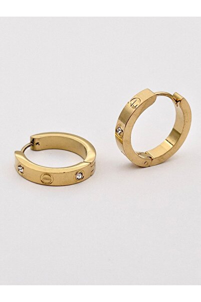 Siya Silver أقراط مرصعة بالأحجار - 316L من الفولاذ المقاوم للصدأ، موديل العلامة التجارية