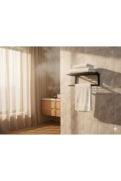 NUR METAL حامل المناشف ملحقات الحمام 2 رفوف رداء الحمام حامل المناشف شامبو مك...