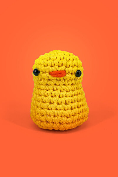 Self Selfiko Örgü Öğrenme Kiti Civcive | Yeni Başlayanlar İçin Videolu Tığ İşi Amigurumi Civciv Örgü Seti