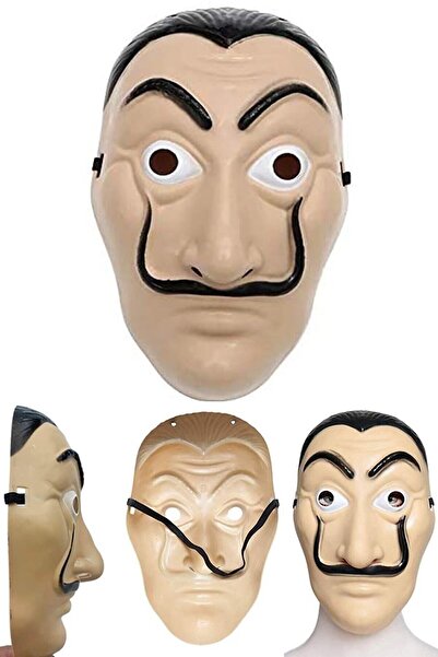 Parti dolabı 3-Piece Mixed Mask Set Halloween Vandetta Mask- Salvador Dali La Casa De Papel- Scream Mask