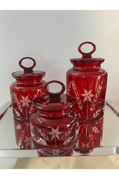 DECOSTYLE Paşabahçe 98673 Kitchen Başak Dekorlu Renkli Büyük Boy Kavanoz 1.515 cc