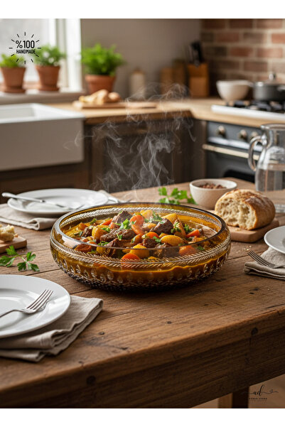 AKDEN STORE وعاء تقديم أدوات المائدة المزخرف بالكريستال / وعاء زجاجي