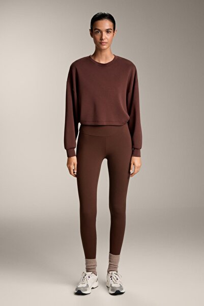 Oysho Crossover back crop sweatshirt with modal