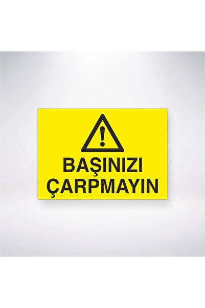 Reysa Tasarım لا تضرب رأسك ملصق سلامة العمل اللاصق مقاس 21 × 28 على الظهر