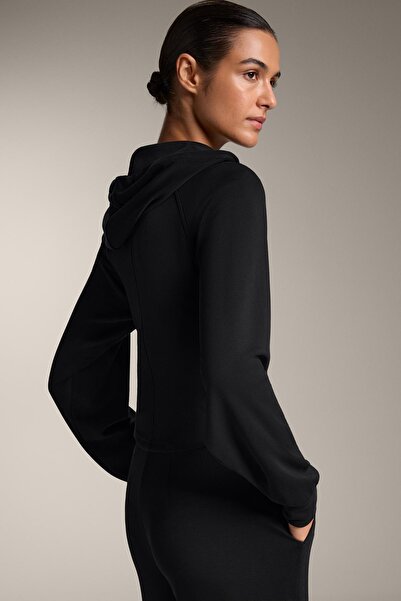 Oysho Fitted crop hoodie with soft-touch modal