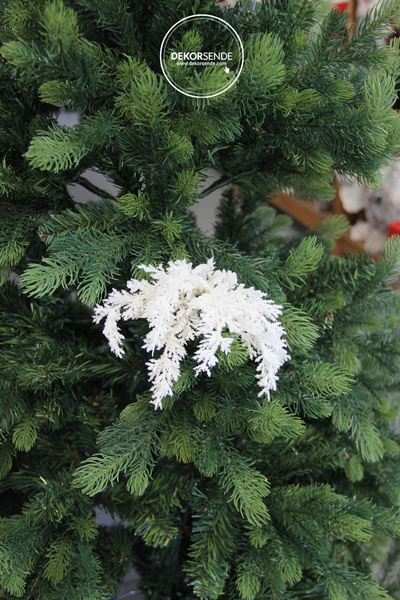 Dekorsende Χριστουγεννιάτικο Στολίδι Στεφάνι Πεύκου Λευκό 15 εκ.
