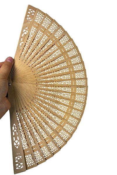 AZREN STORE Bambu Yelpaze Oymalı Nedime Yelpazesi, Bride To Be Kına Gecesi Hediyelik Ahşap Yelpaze 1 Adet