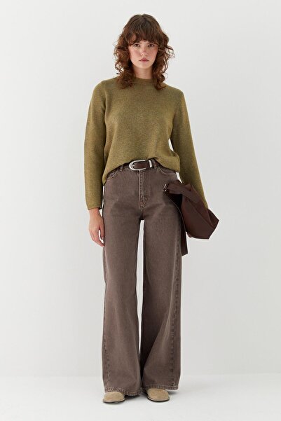 MARKALİSTE Crew Neck Sweater Khaki