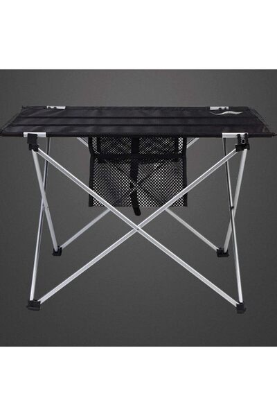 Allmart Katlanabilir Kumaş Kamp Ve Piknik Masası, Siyah, Geniş Model, 73 X 55...