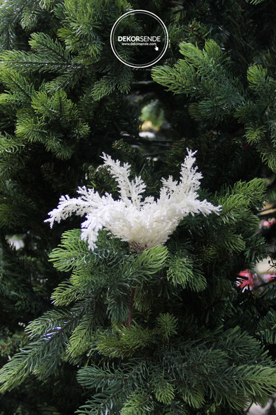 Dekorsende Χριστουγεννιάτικο Στολίδι Στεφάνι Πεύκου Λευκό 15 εκ.