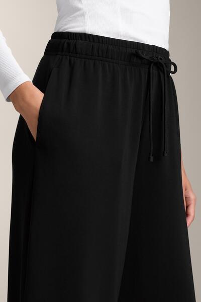 Oysho Soft Textured Modal Wide Leg Cropped Pants