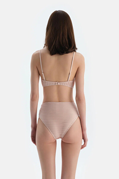 Dagi Ekru Yüksek Bel Bikini Alt