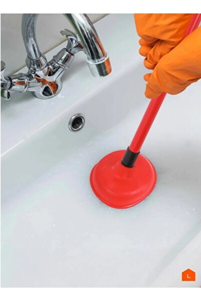 KANA مكبس مرحاض من مادة البولي فينيل كلوريد - أحمر - أداة لإزالة انسداد المرا...