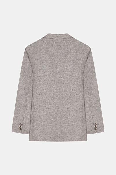 W Collection Beige Buttoned Wool/Cashmere Jacket