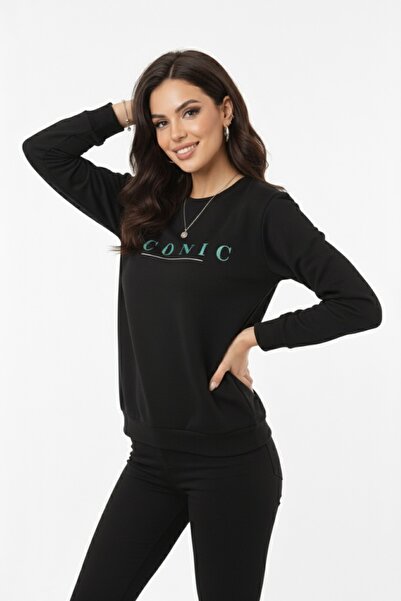 ESPİNA Дамски суитшърт с кръгло деколте - с щампа