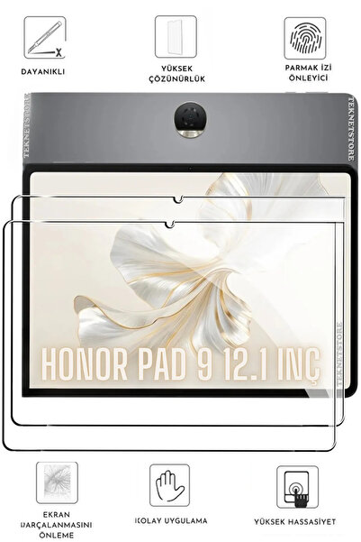 TEKNETSTORE حافظة سيليكون متوافقة مع Honor Pad 9 مقاس 12.1 بوصة مع حجرة قلم رصاص وحامل + واقي شاشة + مجموعة أقلام رصاص مكونة من 3 قطع