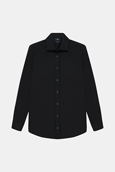 W Collection SİYAH UZUN KOLLU GÖMLEK