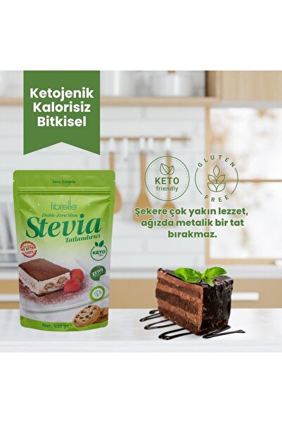 Fibrelle Duble Zero Slim Stevia Sweetener ( 400 gr ) Stevia Tatlandırıcı Double Zero