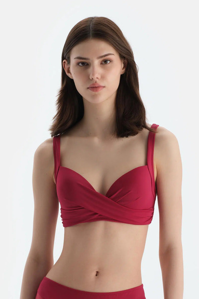 Dagi Burgundy Covered Bikini Top
