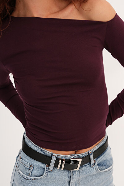 Addax Μπλούζα με ασύμμετρο γιακά B1668-T11