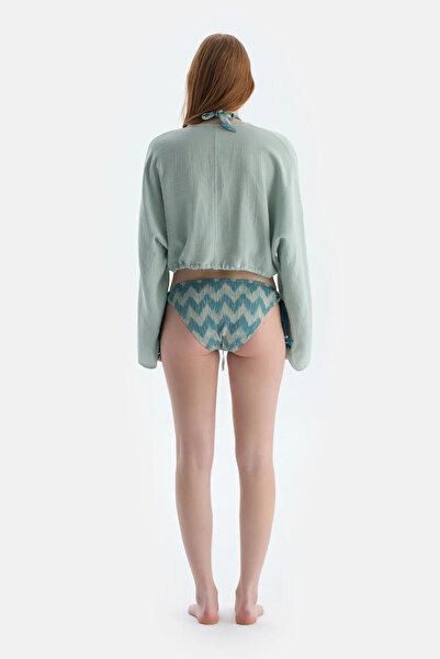 Dagi Mint Yeşili Önden Bağlamalı Kısa Gömlek