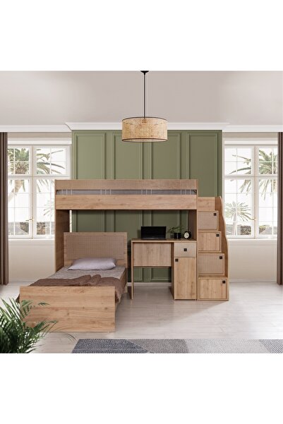 teknikgenç odası RUSTİK RANZA KARYOLA MASA