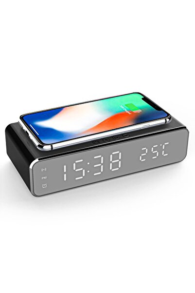 Timebox Încărcător wireless cu încărcare rapidă 10W cu ceas digital și alarmă...