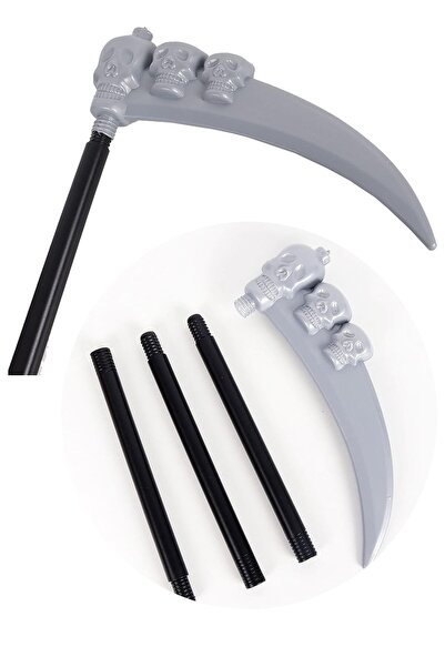 Parti dolabı 1 Ad Cadılar Bayramı Plastik Orak, Halloween Partisi Şeytan Orağ...