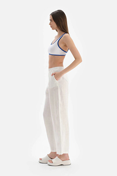 Dagi Λινό λευκό παντελόνι