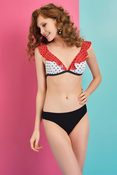 Dagi Beyaz Üçgen Bikini Üst