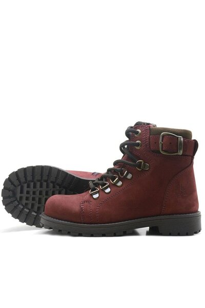 Rakerplus Griffon Справжня шкіра бордо з блискавкою Дитячі черевики