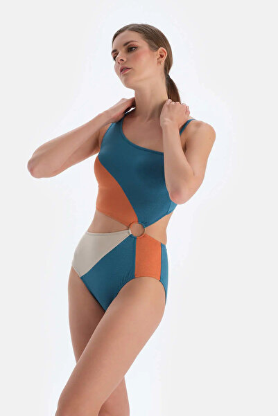 Dagi Petrol Mavi Tek Omuz Mayokini