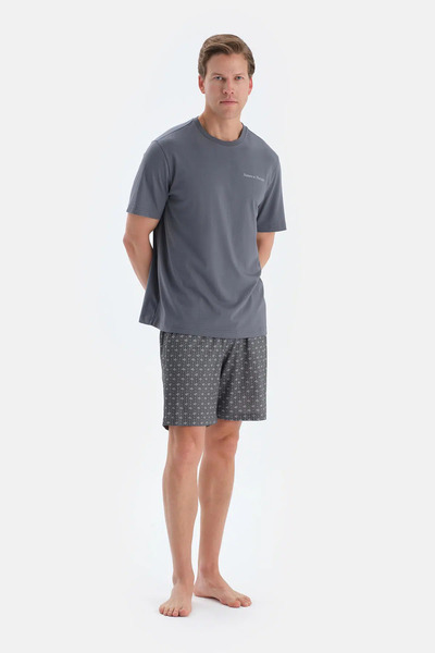 Dagi Indigo Baskı Detaylı Kısa Kollu Tişört Şort Pijama Takımı