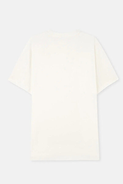 Dagi Μπλουζάκι Supima με κοντομάνικο λευκό λαιμόκοψη