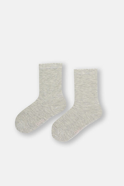 Dagi Pembe Kız Çocuk Fırfır Lastikli Çorap 2'Li