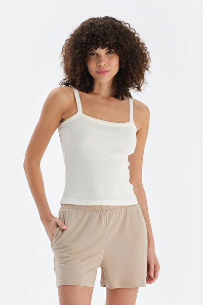 Dagi Ecru Strappy Camisole Tank Top