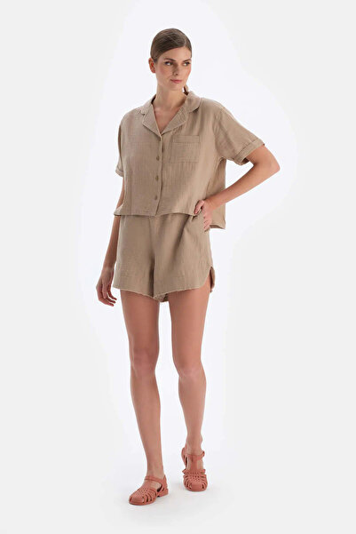 Dagi Bej Müslin Şort
