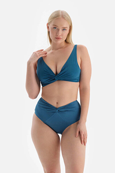 Dagi Partea de jos cu talie înaltă verde petrol