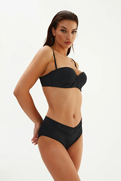 Eros High Waist Black Strapless Bikini - 2013Esbk