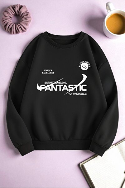 uyguntarz Unisex Fantastic Printed Oversize Sweatshirt