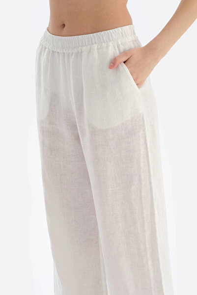 Dagi Λινό λευκό παντελόνι