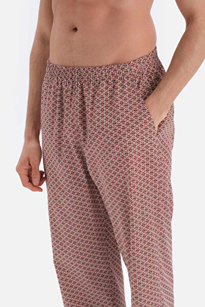 Dagi Karışık Karışık Metraj Desenli Gömlek Yaka Dokuma Pijama Takımı