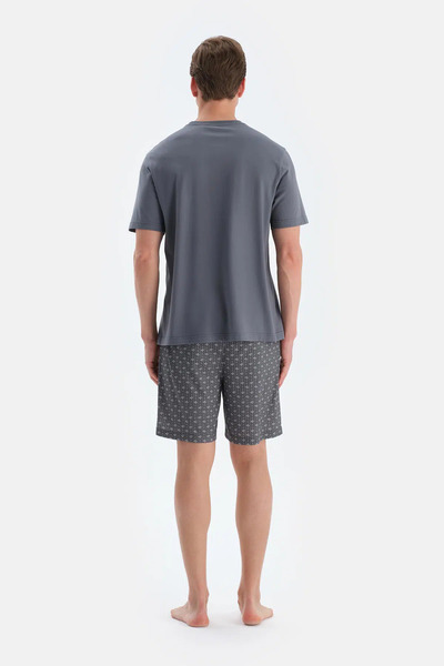 Dagi Indigo Baskı Detaylı Kısa Kollu Tişört Şort Pijama Takımı