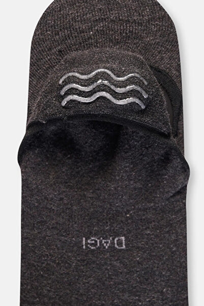 Dagi Антрацит Меланжирани мъжки памучни къси невидими чорапи